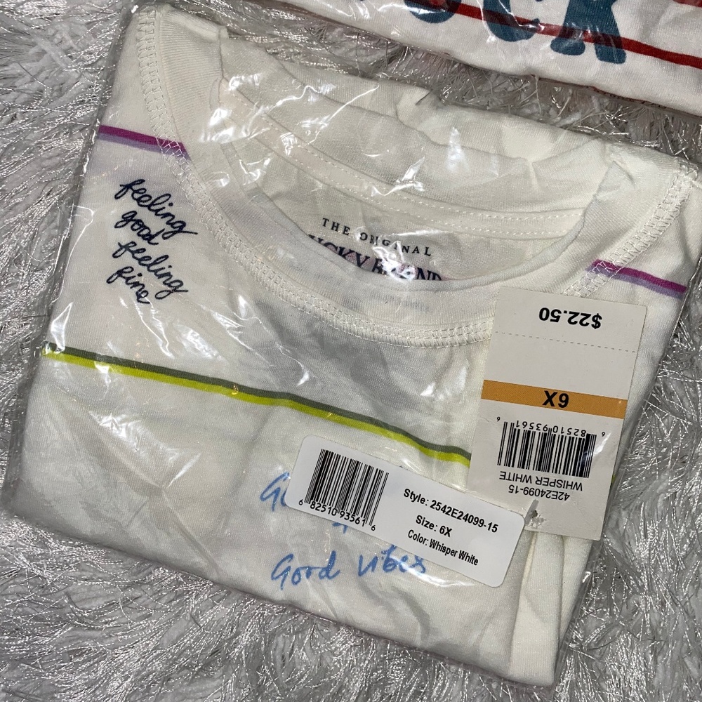 Lucky Brand Girls T-Shirt Bundle- 6X - Picture 4 of 8